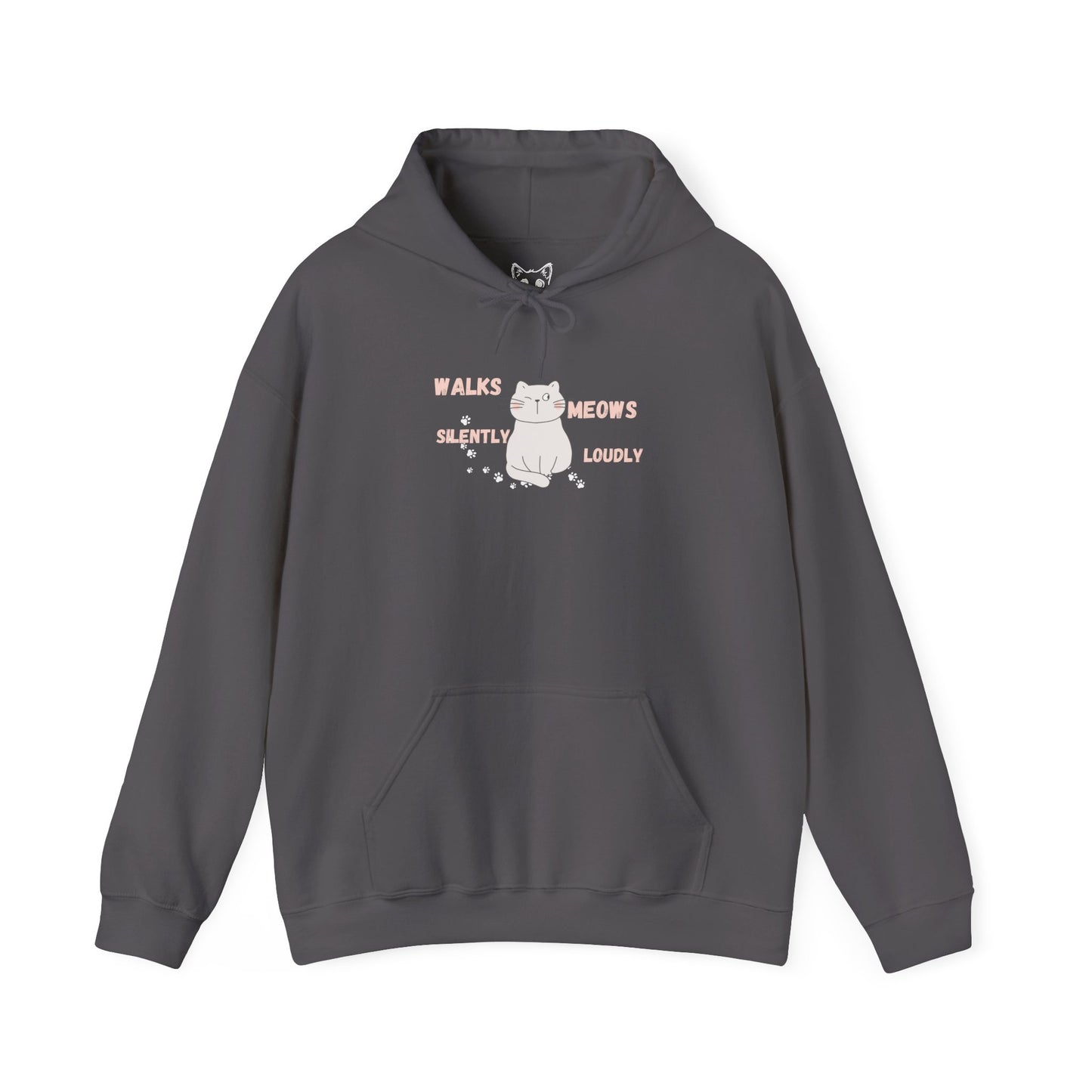 Cat cute meows loudly Hoodie