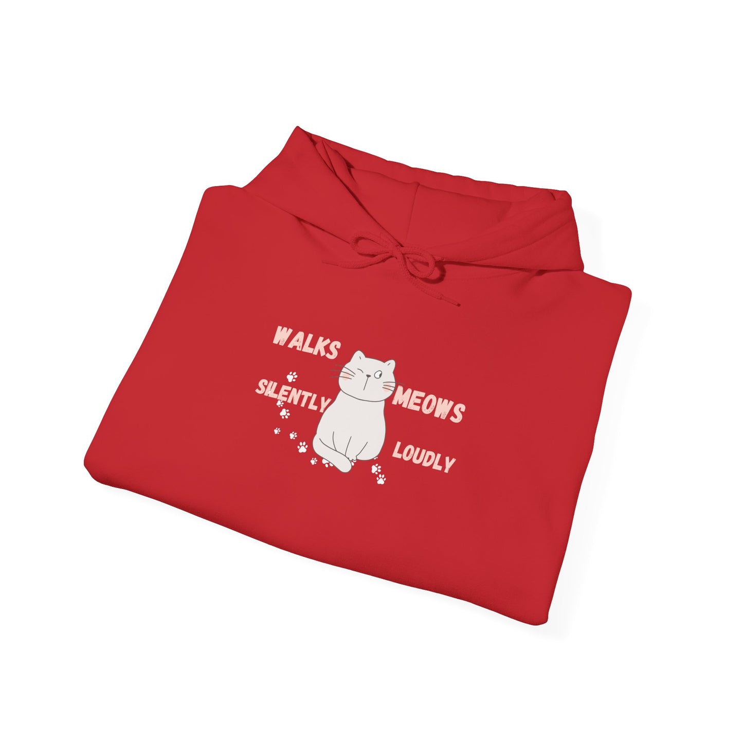 Cat cute meows loudly Hoodie