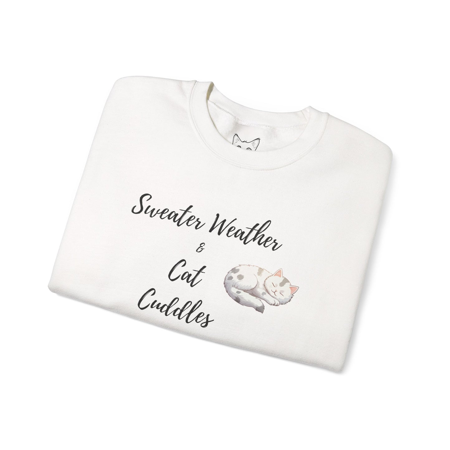 Cat cuddles sweater