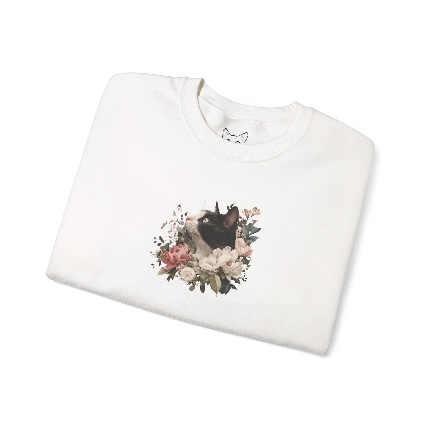 'Black & White in Bloom' Sweater