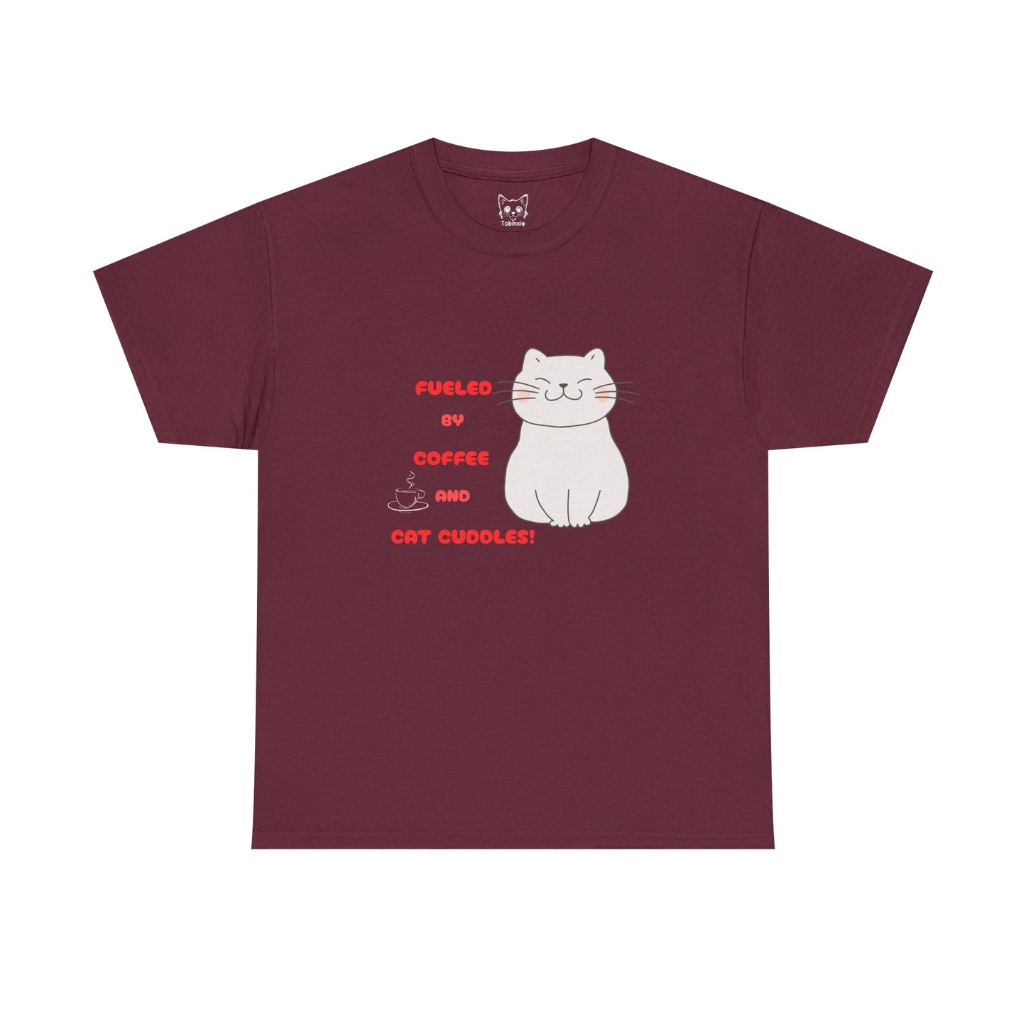 Coffee and cat cuddles t shirt