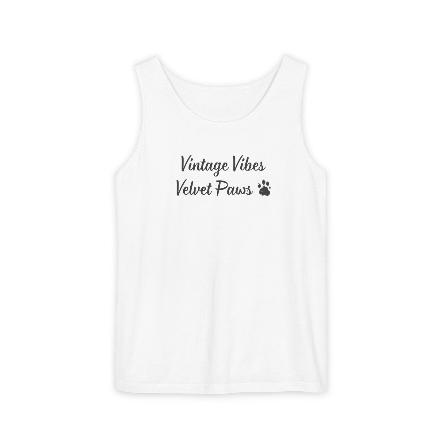 Cat Vintage Vibes Tank Top (Black)