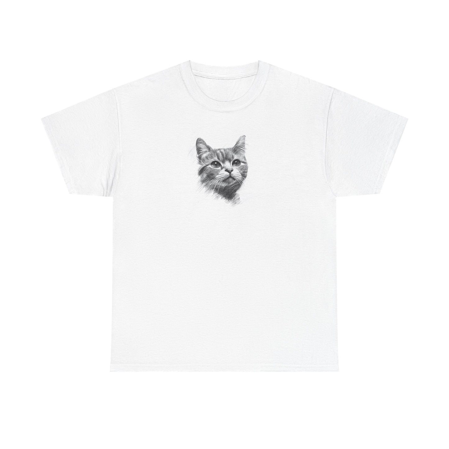 Cat cute sketch t shirt