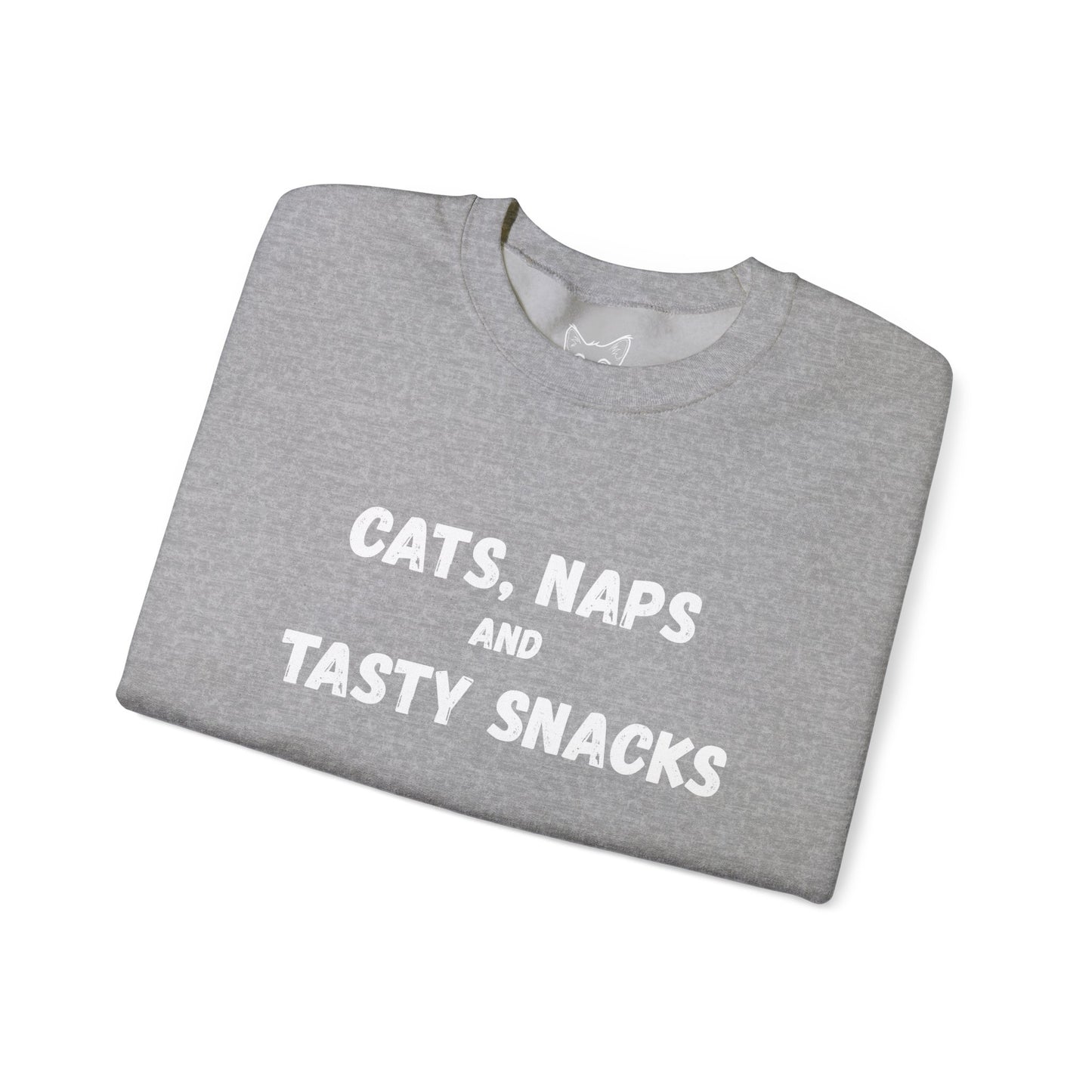 Cat naps and snacks (white) Sweater