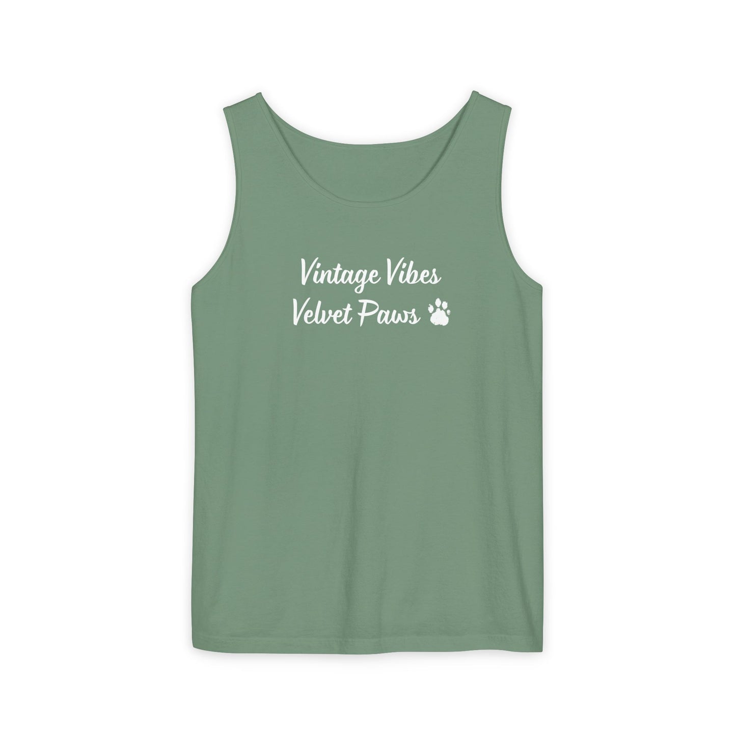Cat Vintage Vibes Tank Top (White)