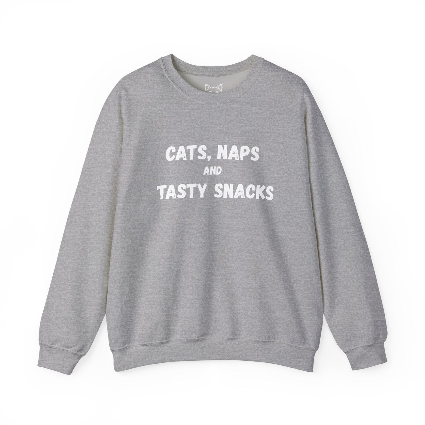 Cat naps and snacks (white) Sweater