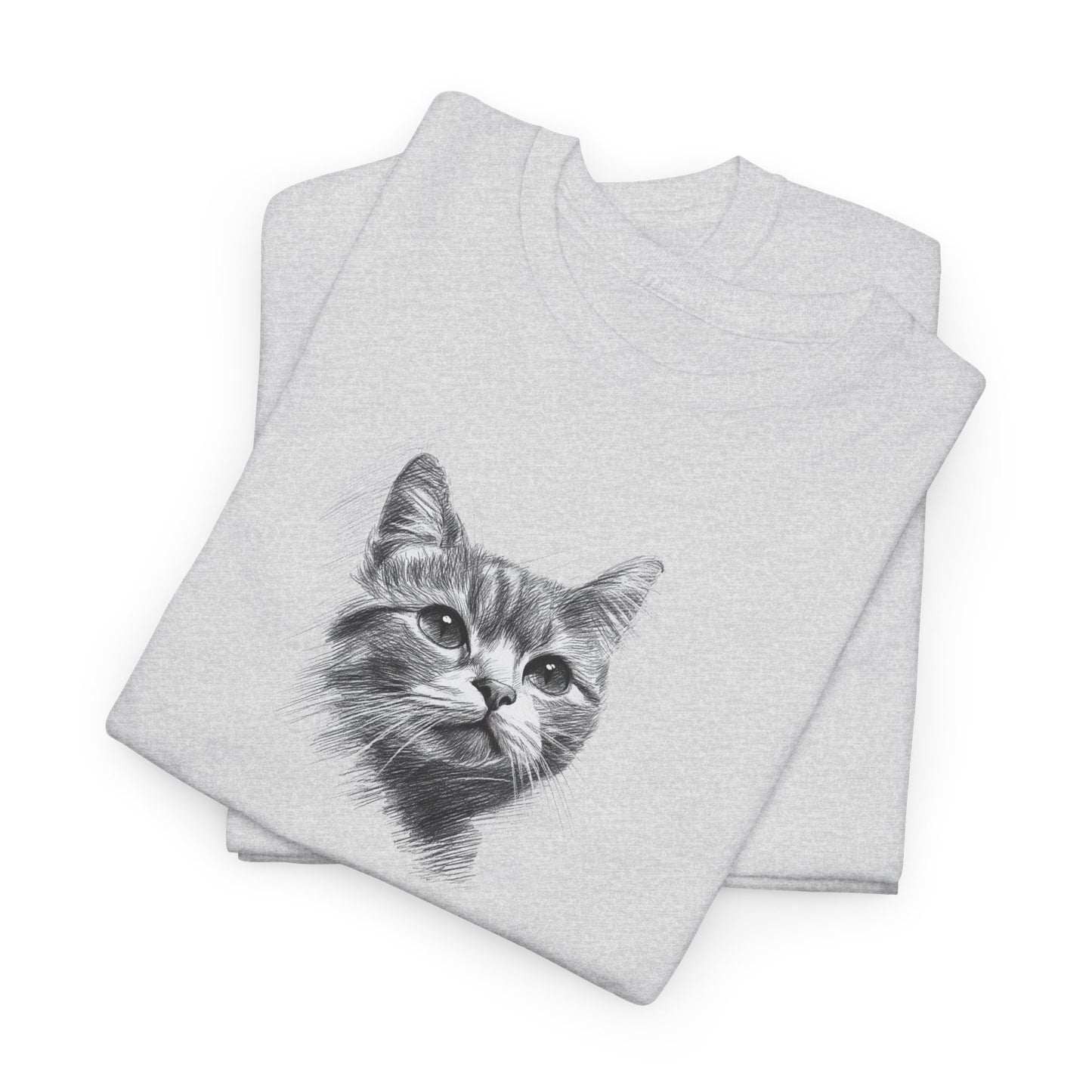 Ash t shirt- cute cat sketch