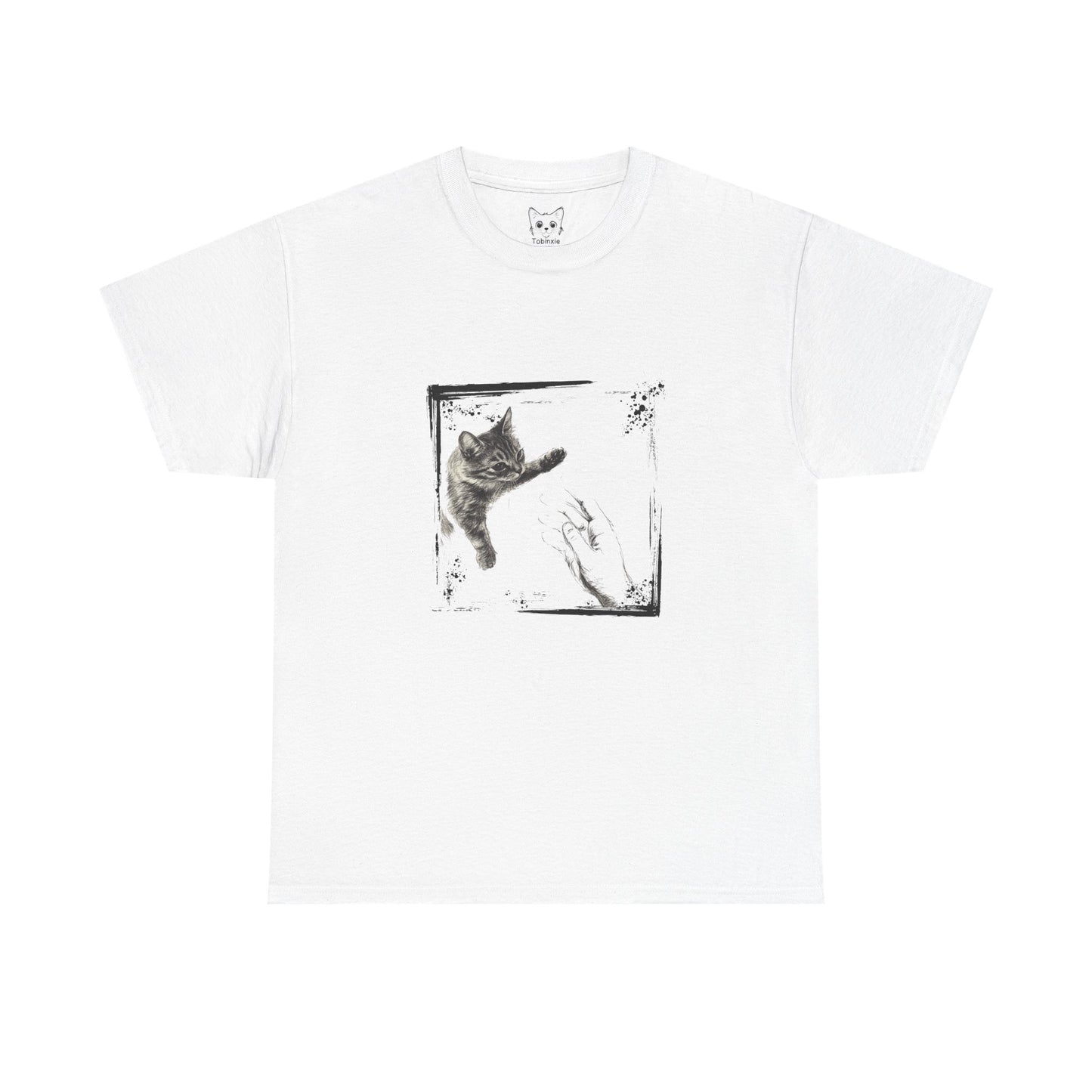 Cat reaching out t shirt