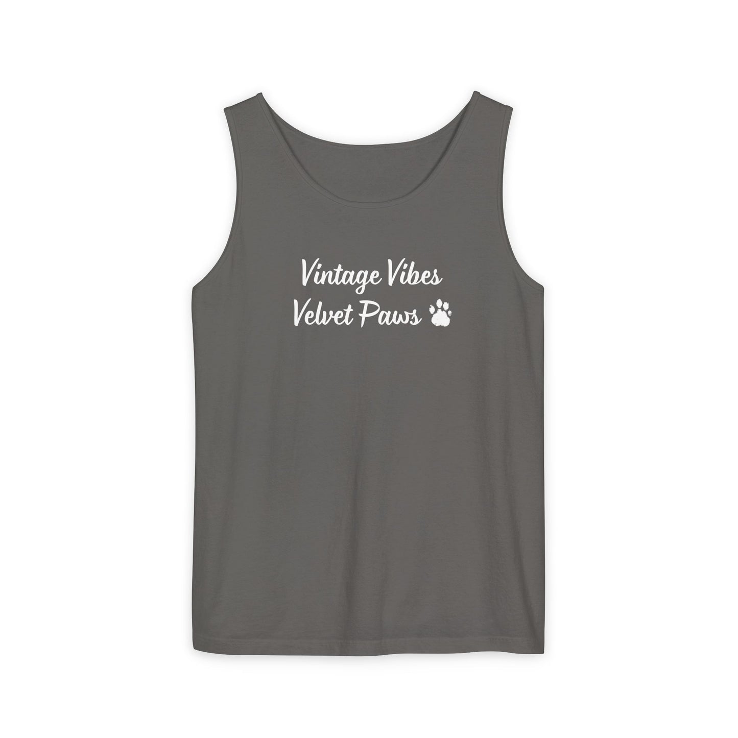 Cat Vintage Vibes Tank Top (White)
