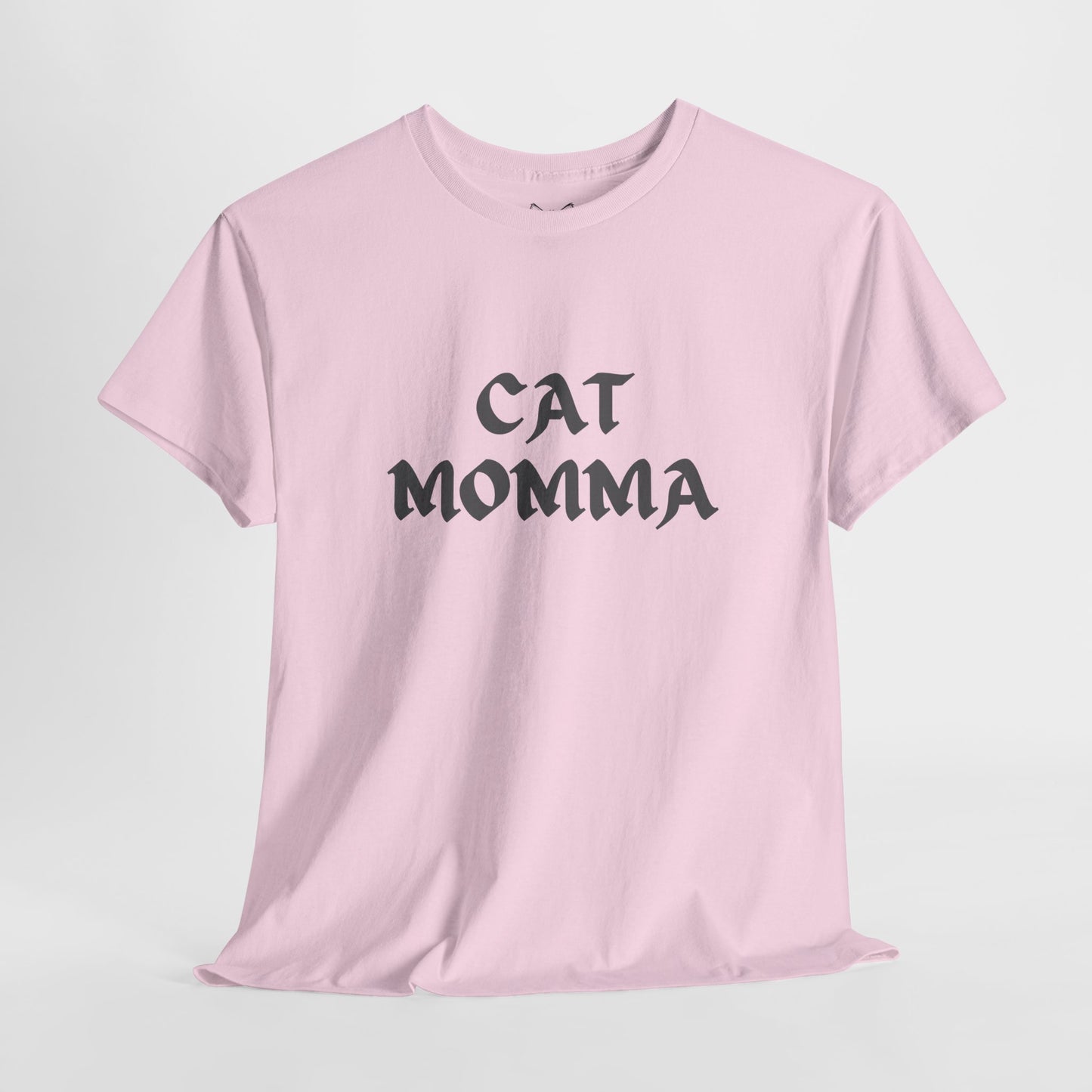 Light pink t shirt- text cat momma