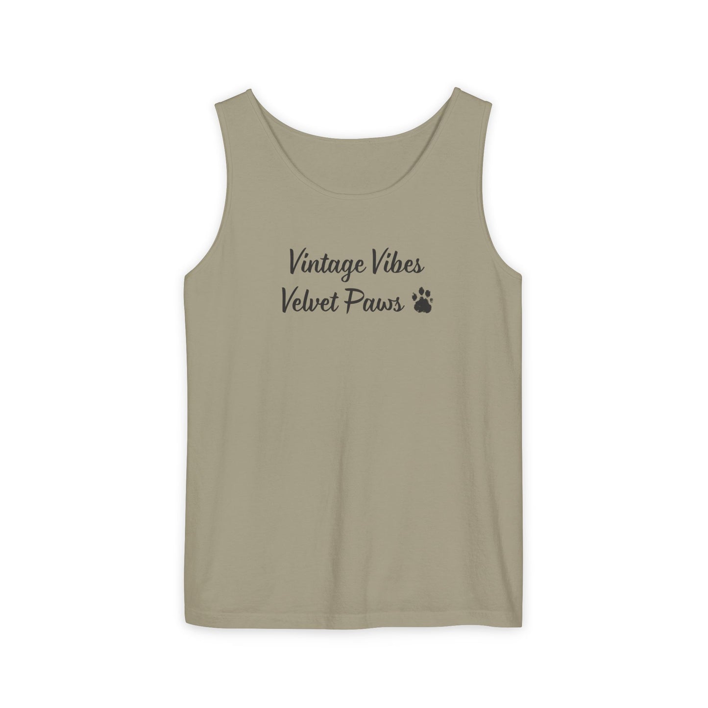 Cat Vintage Vibes Tank Top (Black)