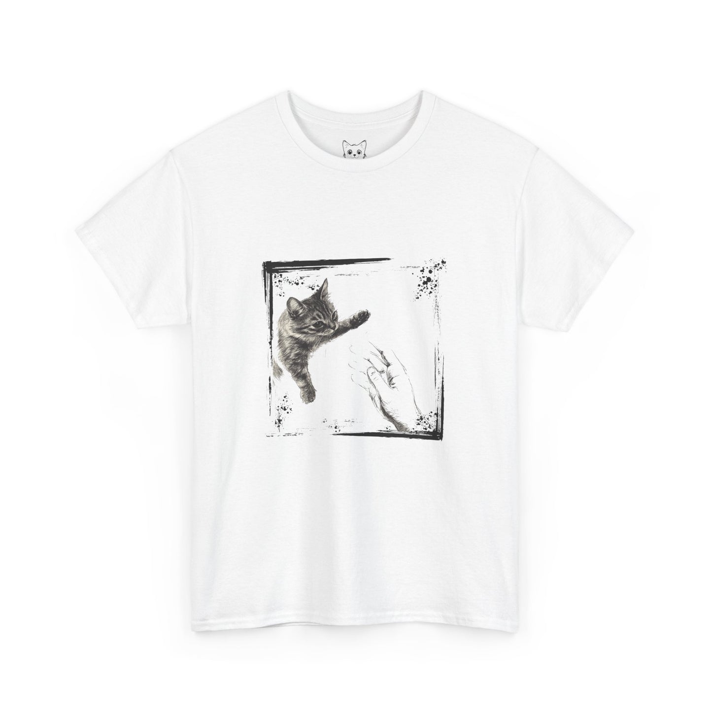 Cat reaching out t shirt