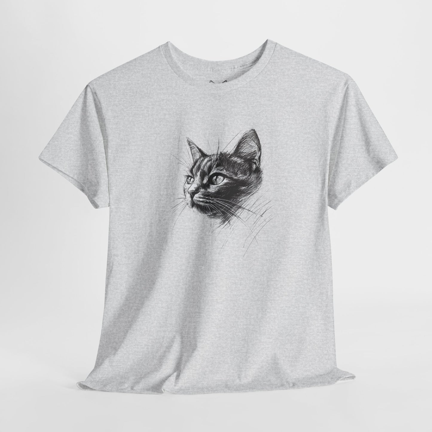Ash t shirt- cat dark sketch