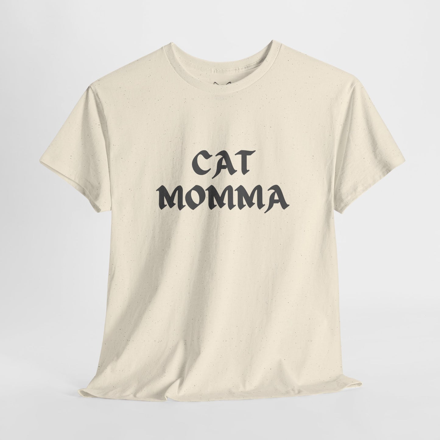 Natural t shirt- text cat momma