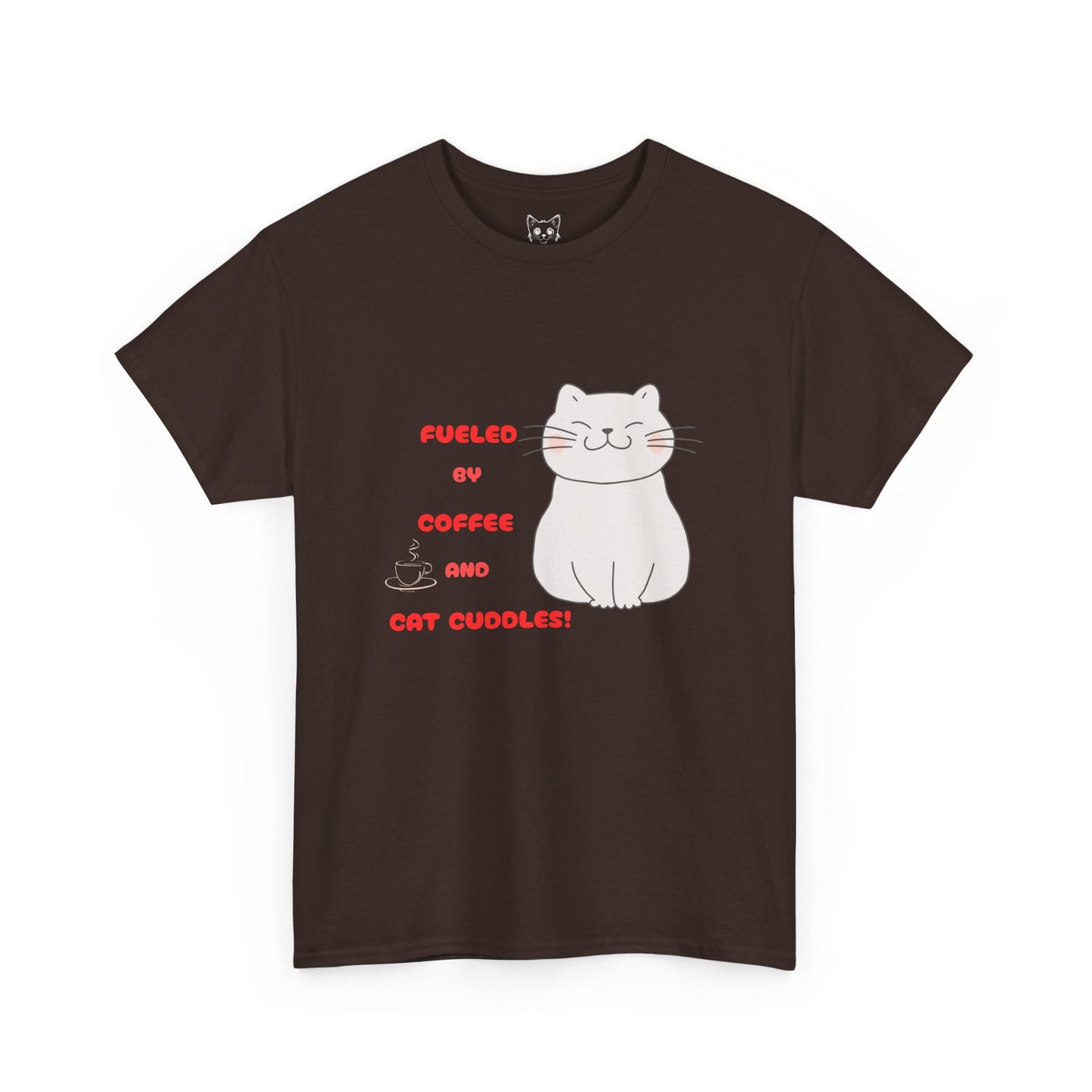 Coffee and cat cuddles t shirt