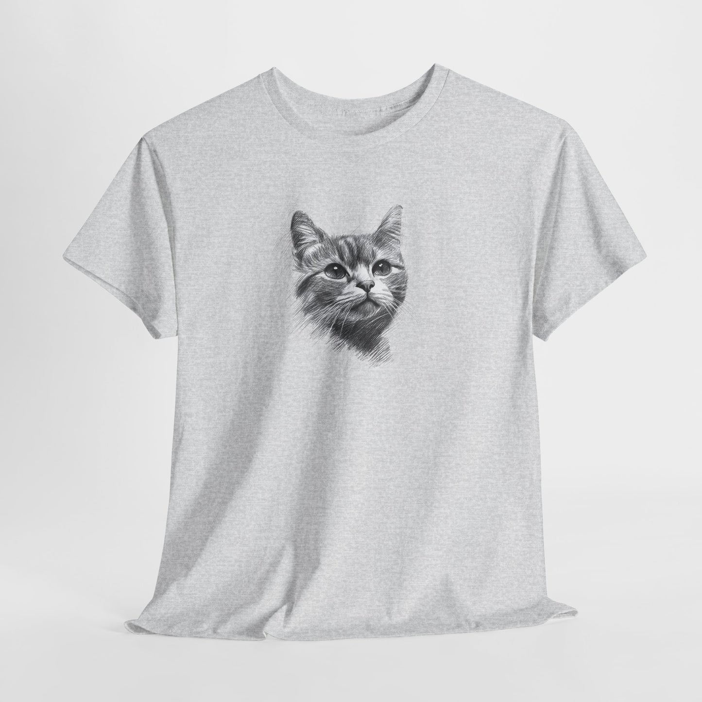 Ash t shirt- cute cat sketch