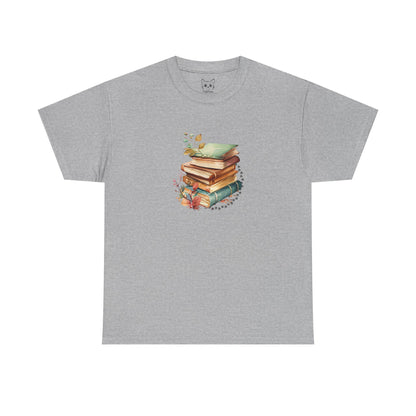 Books and paw print Tee