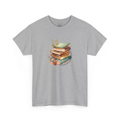 Books and paw print Tee