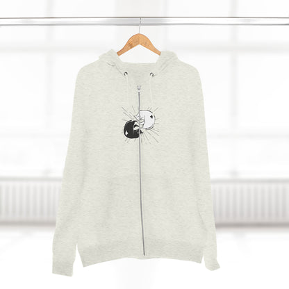 Yin and Yang Cats Zip Hoodie