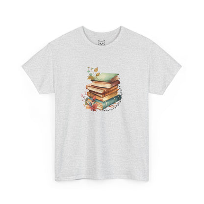 Books and paw print Tee