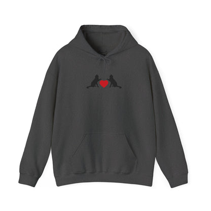 Black cat love Hoodie