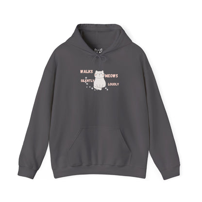Cat cute meows loudly Hoodie