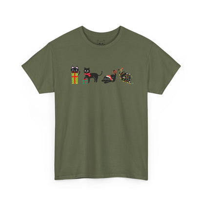 Christmas Cat Chaos T-shirt