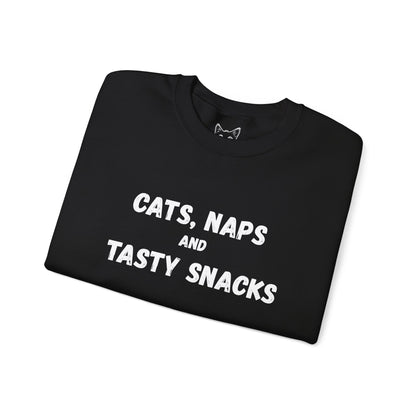 Cat naps and snacks (white) Sweater