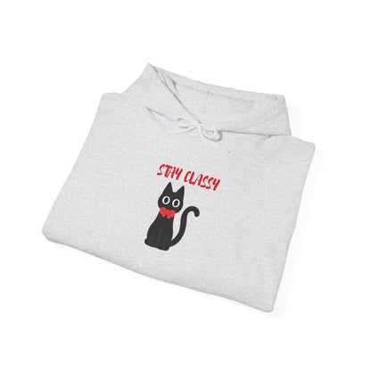 Stay Classy Tuxedo Cat Hoodie