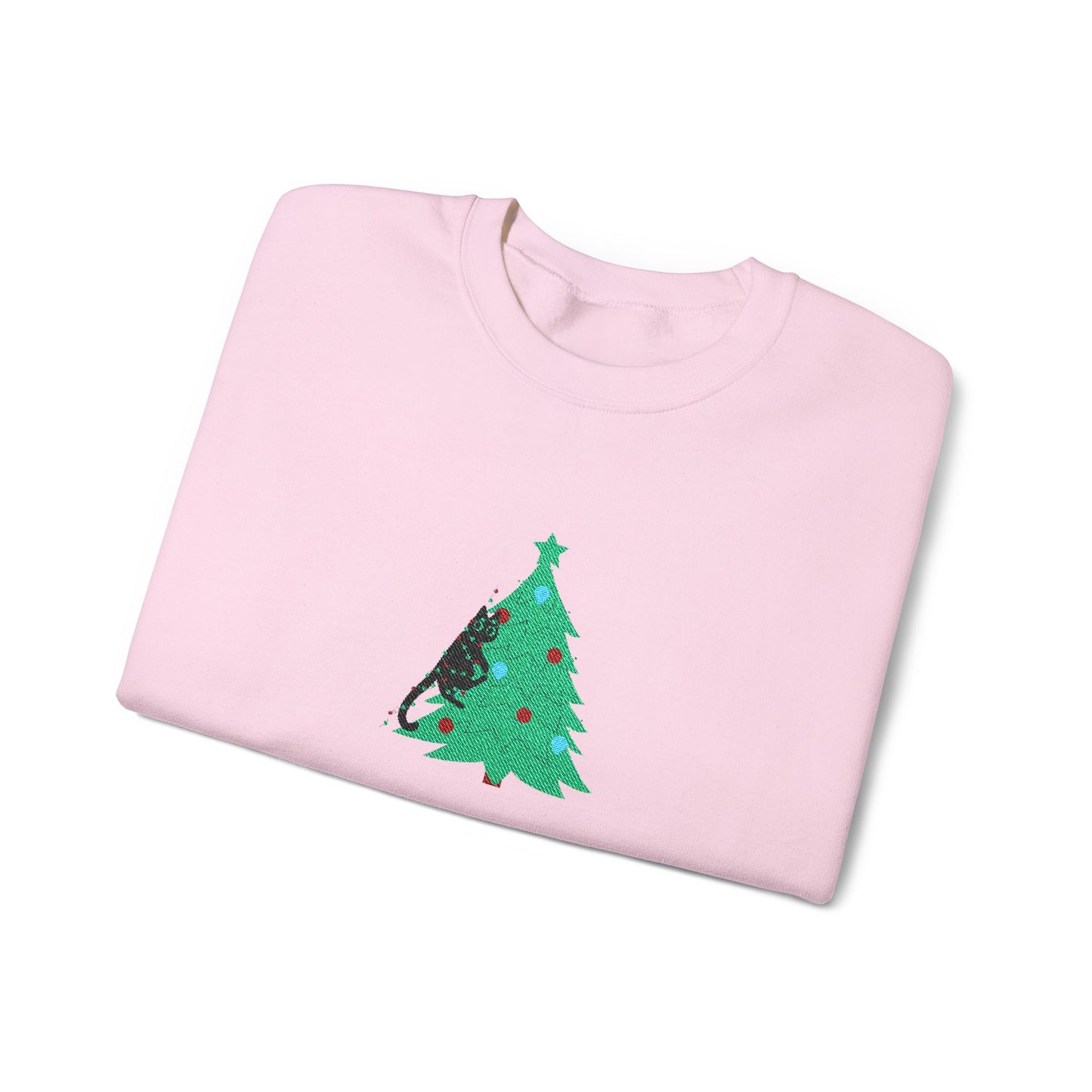 Classic cat up a tree! Embroided Sweater