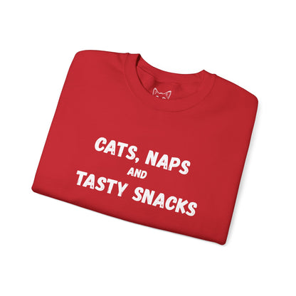 Cat naps and snacks (white) Sweater