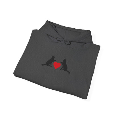 Black cat love Hoodie