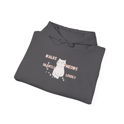 Cat cute meows loudly Hoodie