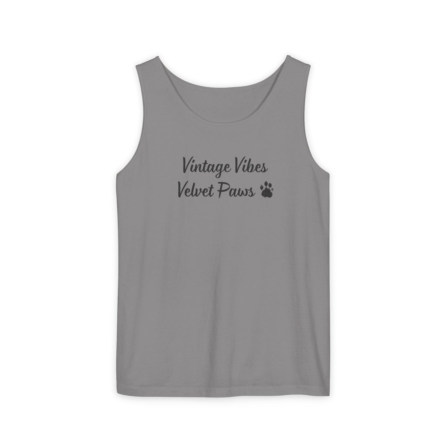Cat Vintage Vibes Tank Top (Black)