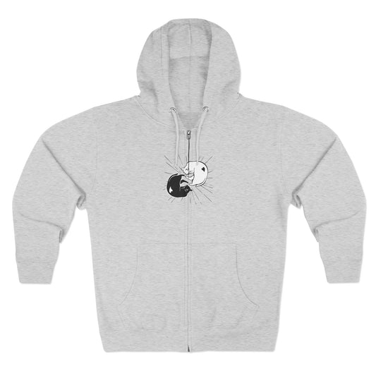 Yin and Yang Cats Zip Hoodie