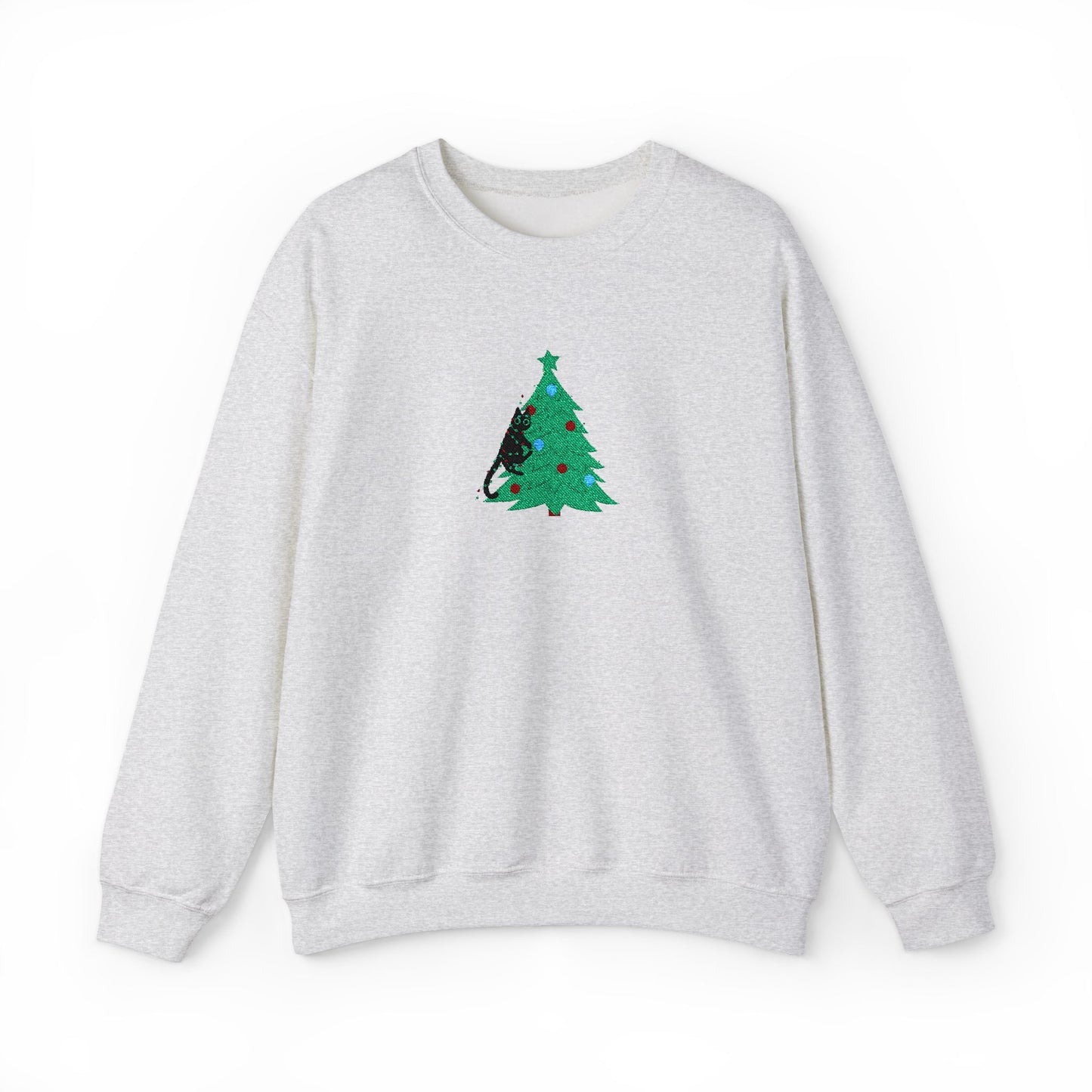 Classic cat up a tree! Embroided Sweater