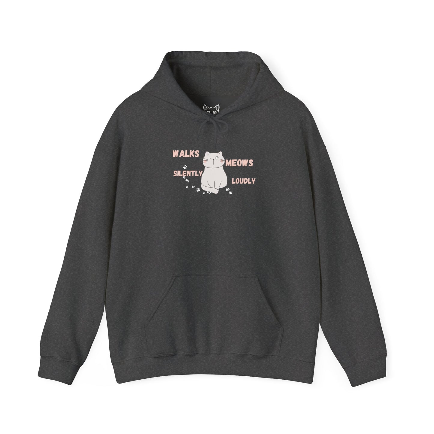 Cat cute meows loudly Hoodie