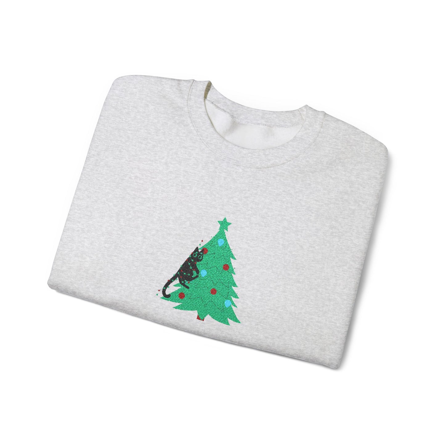 Classic cat up a tree! Embroided Sweater