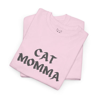 Light pink t shirt- text cat momma