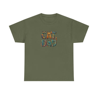 Colorful Cat Dad Tee