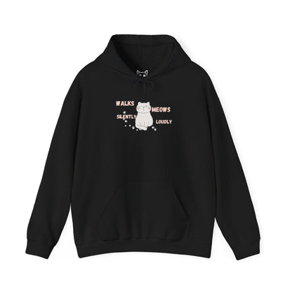 Cat cute meows loudly Hoodie