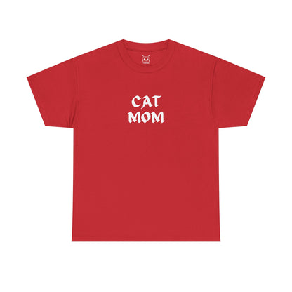  Red t shirt- text CAT MOM