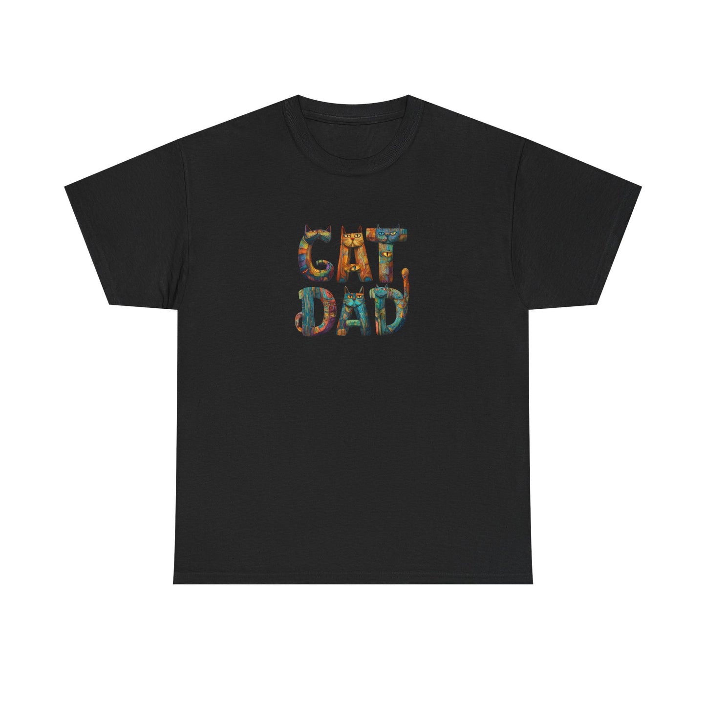 Colorful Cat Dad Tee