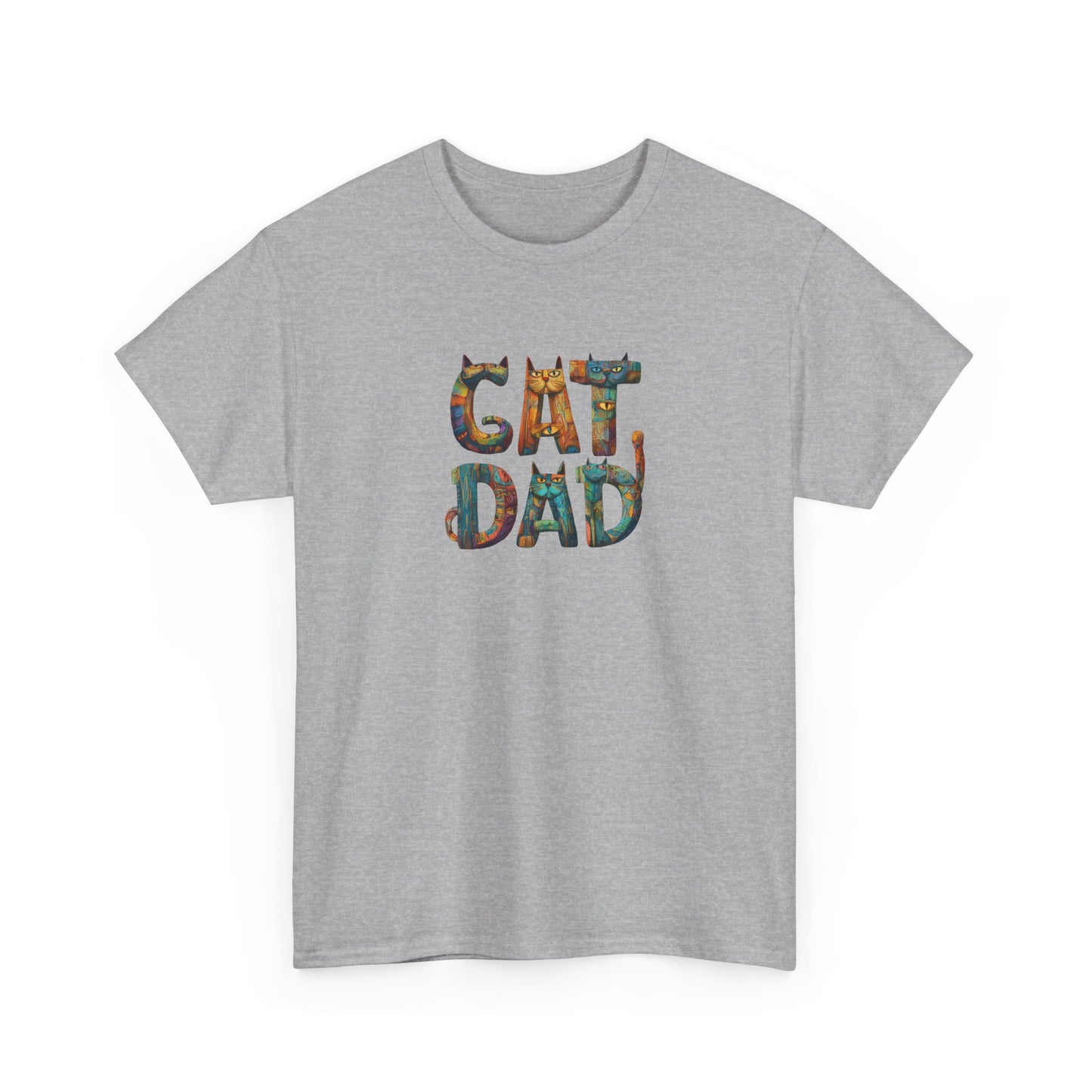 Colorful Cat Dad Tee