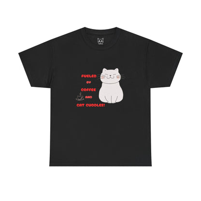 Coffee and cat cuddles t shirt