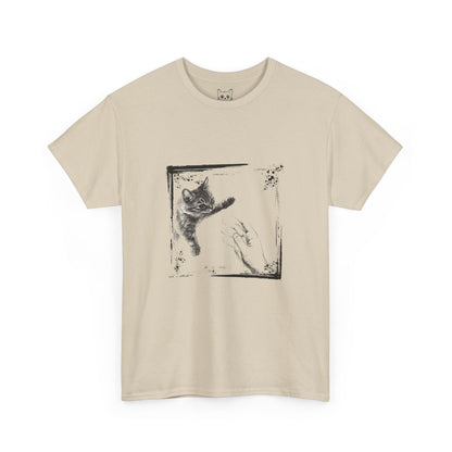 Cat reaching out t shirt