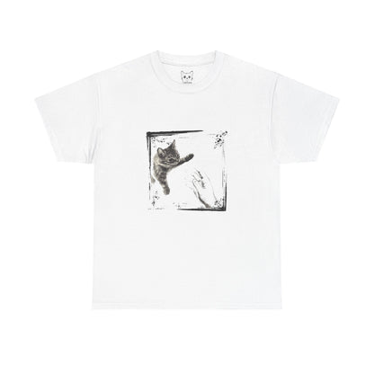 Cat reaching out t shirt