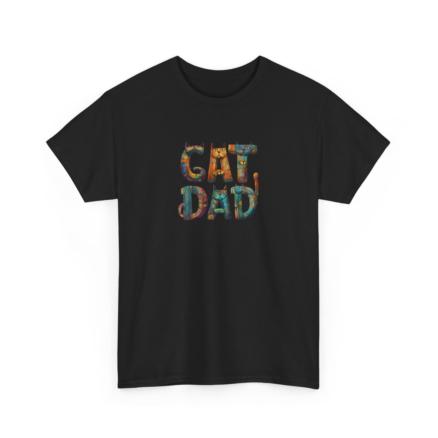 Colorful Cat Dad Tee