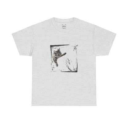 Cat reaching out t shirt