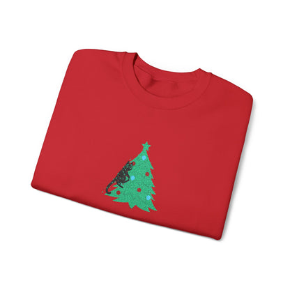 Classic cat up a tree! Embroided Sweater